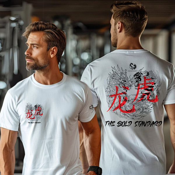 Unisex Bold Supplements 'The Bold Standard' Dragon & Tiger Fitness T-Shirt